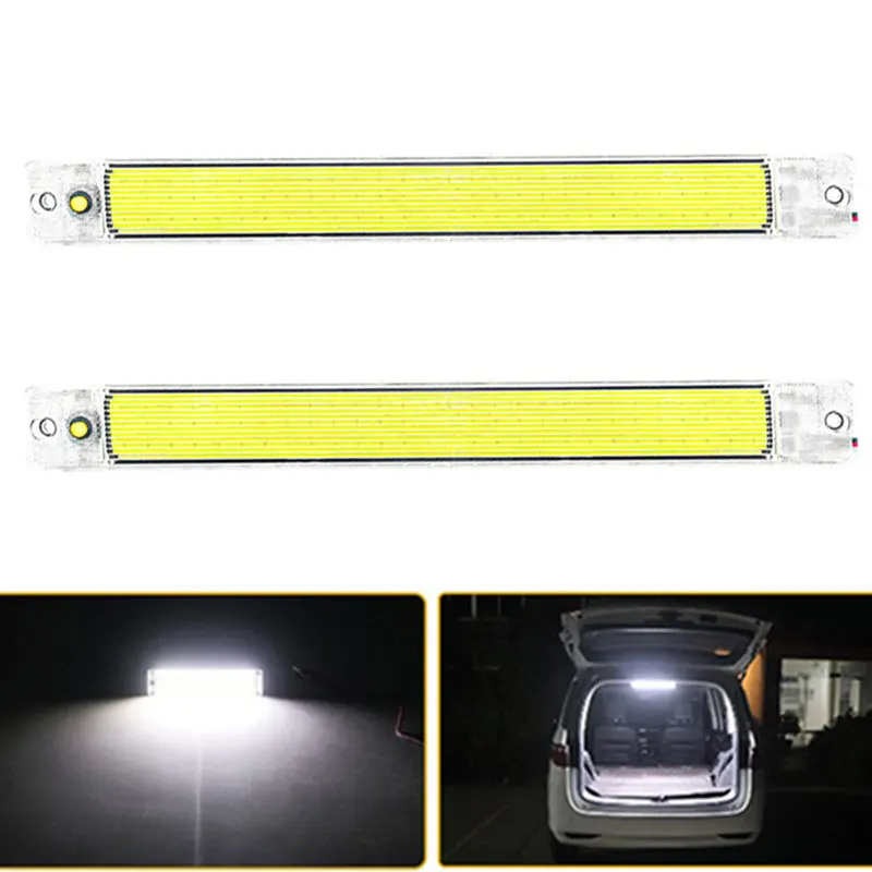 

2Pcs 84 LED 10W Car Interior Led Light Bar White Light Tube with Switch for Van Lorry Truck RV Camper Boat Indoor Ceiling Light