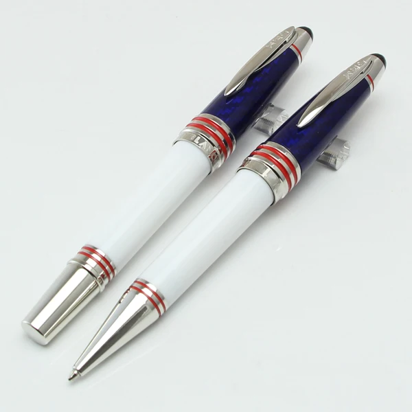 

MB Monte John Kennedy Ballpoint Pen Carbon Fiber Blance Rollerball Fountain Pen with JFK Serial Number Business Office Supplies