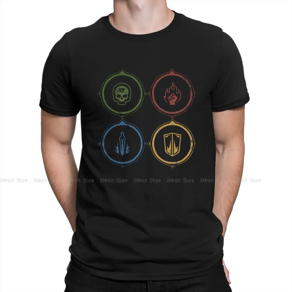 

Outriders Trickster Pyromancer Game Men's TShirt Class Icons Distinctive T Shirt Original Streetwear Hipster