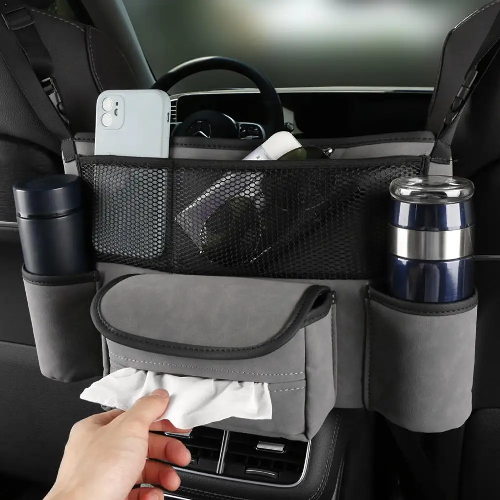 

Вместительная сумка для хранения в автомобиле, органайзер для переднего сиденья, среднего размера