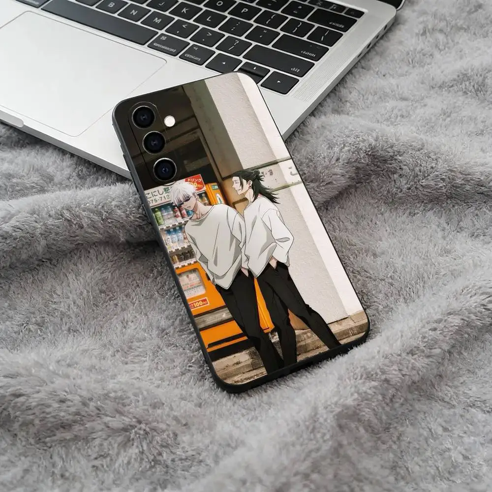 Фото Мягкий силиконовый чехол для телефона J-J-ujutsu Kaisen-S-uguru-Geto для Samsung Galaxy A73/A71/A72/A70/A53/A52/A51 - черный №4