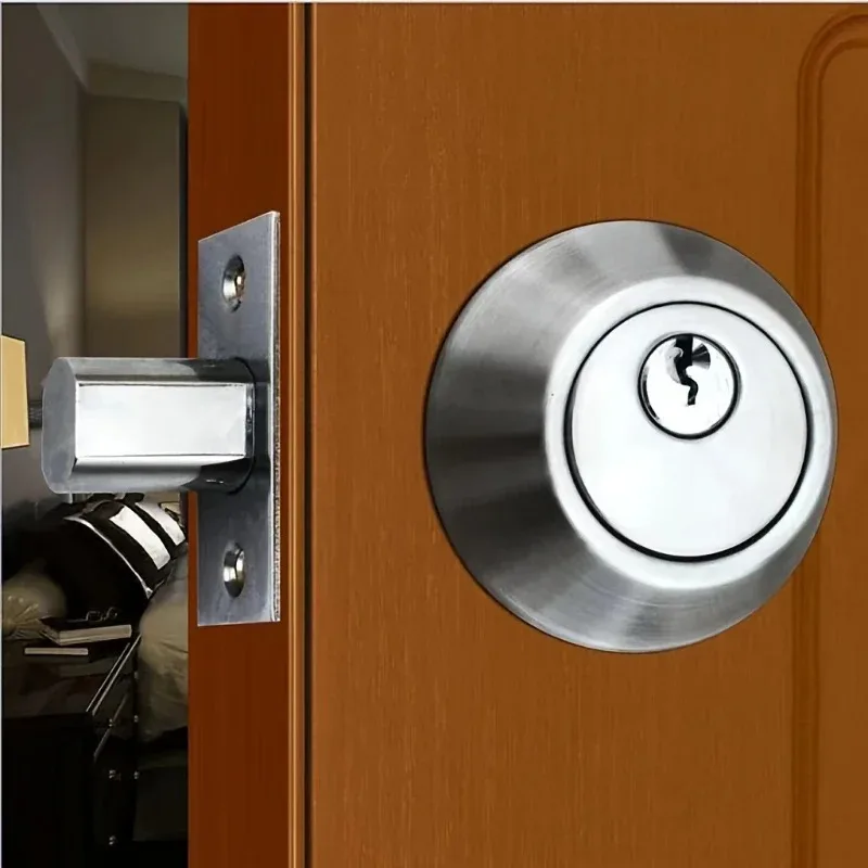 1 шт. невидимый односторонний круглый дверной замок для ванной комнаты