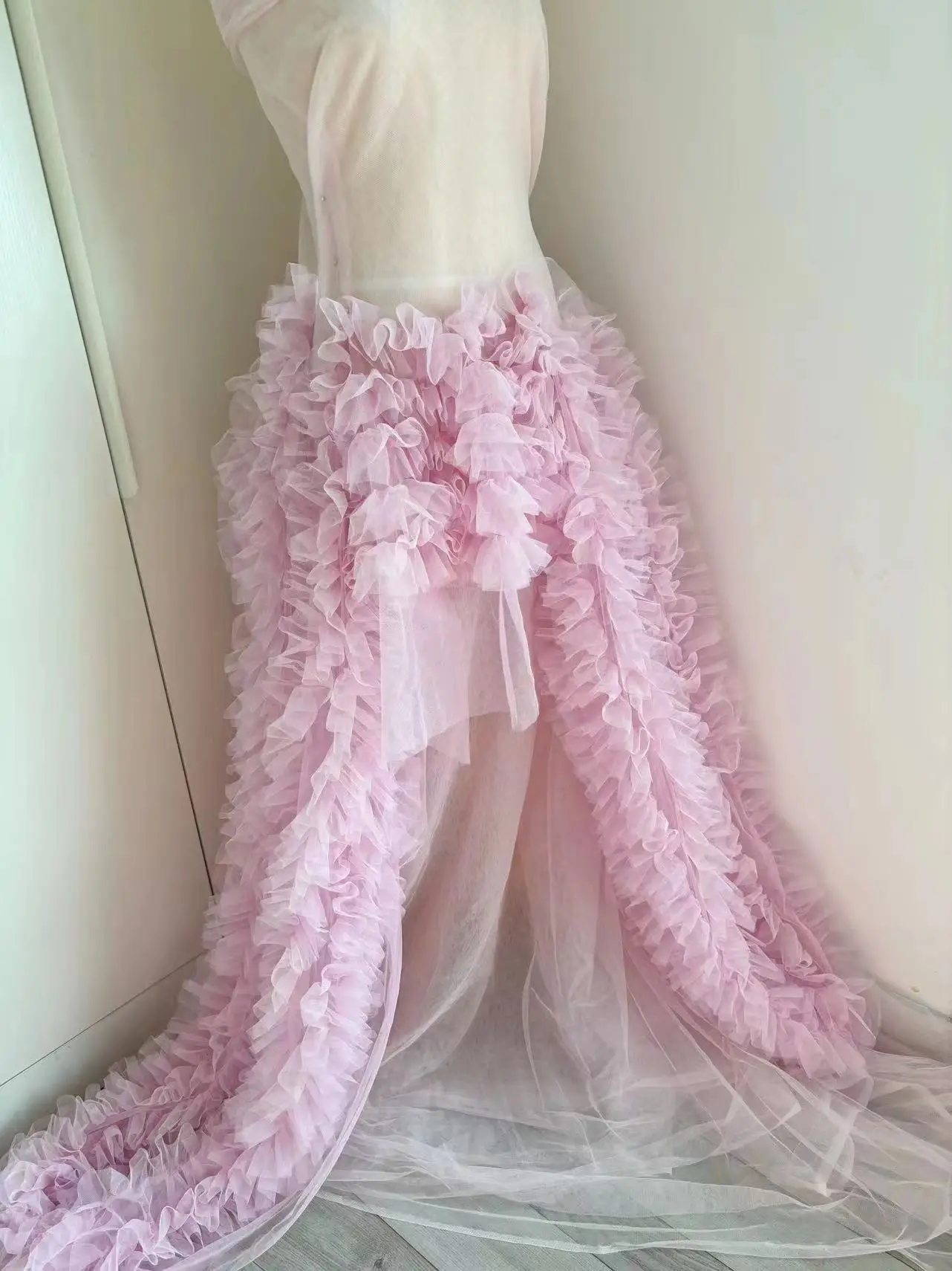 1 ярд Ширина 25 см розовая плиссированная проекционная отделка с оборками для