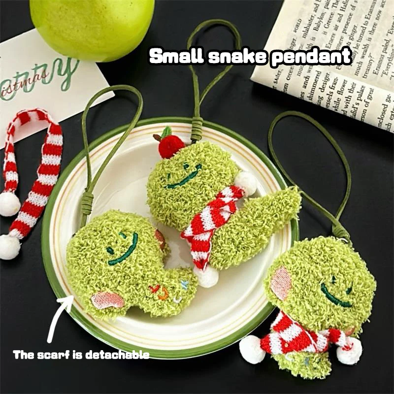 2025 плюшевая игрушка-талисман в виде змеи милая кукла-змея брелок с подвеской