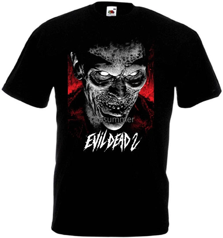 

Evil Dead 2 V 11 T Shirt Black Movie Poster Horror All Sizes S 5Xl 2018 New Fashion T Shirt Men Cotton