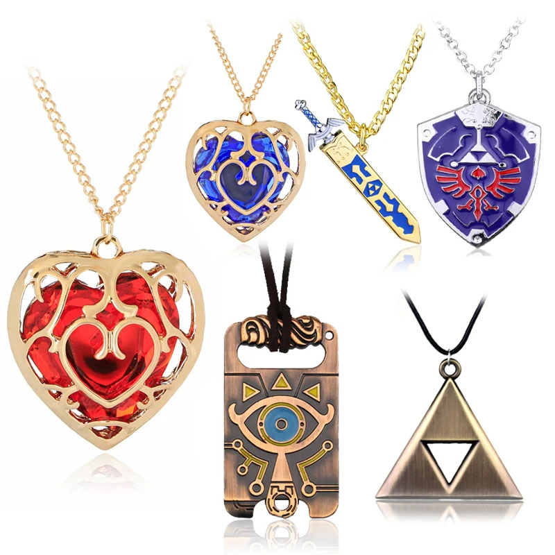 

Legends of Zeldas Series Necklace Charms for Man Women Kids Cosplay Props Fashion Necklace Pendant Sweater Chain Jewelry Gift