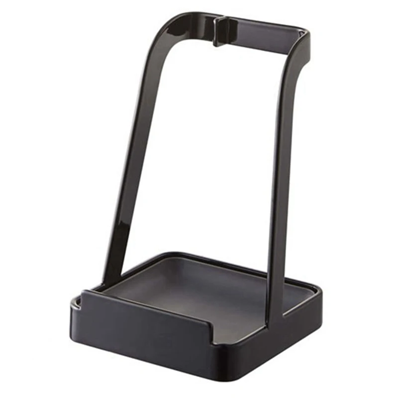 

2X Pot Lid Rack Rest Stand Spoon Holder Pot Lid Shelf Cooking Dish Rack Pan Cover Stand Kitchen Accessories Black