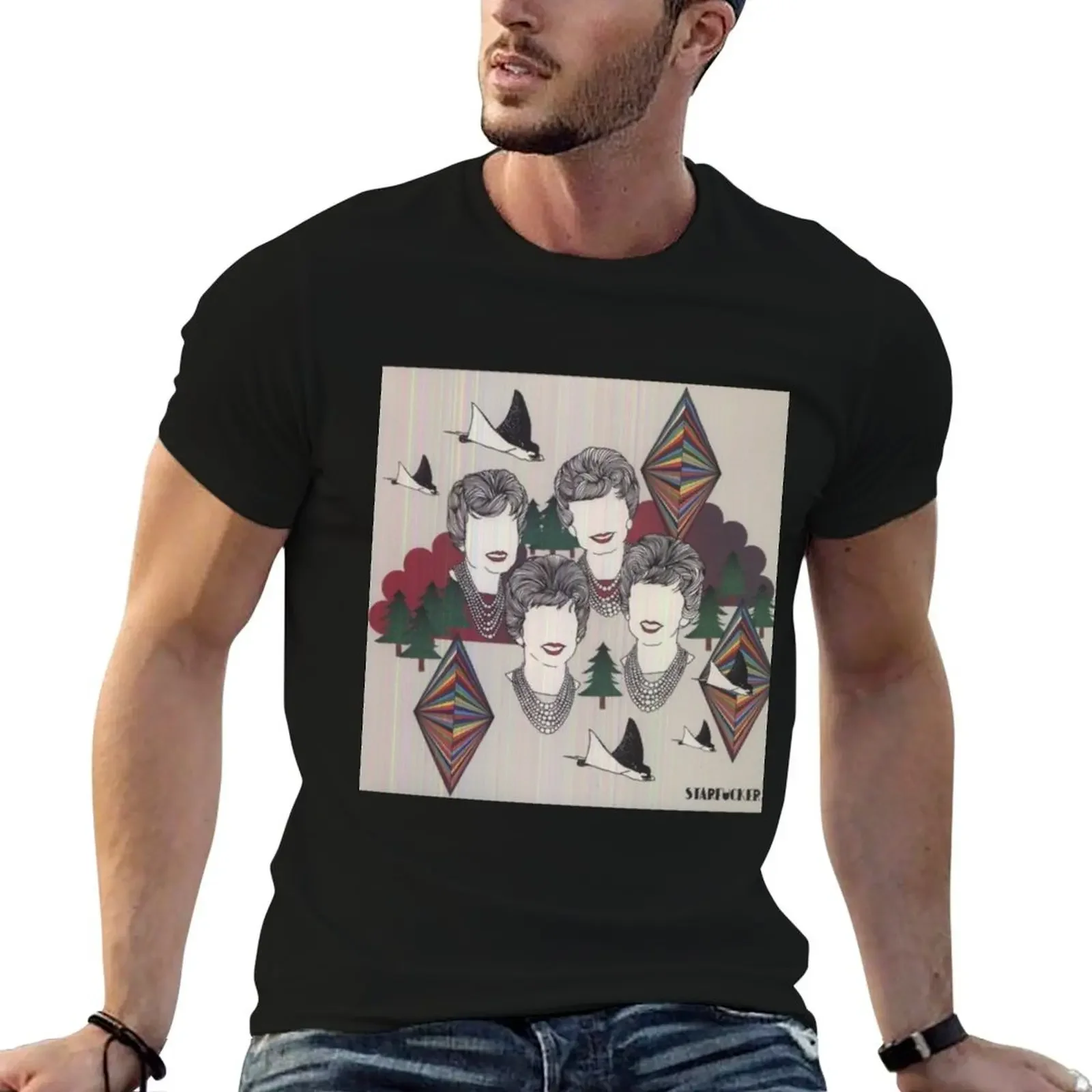 STRFKR черная хлопковая футболка