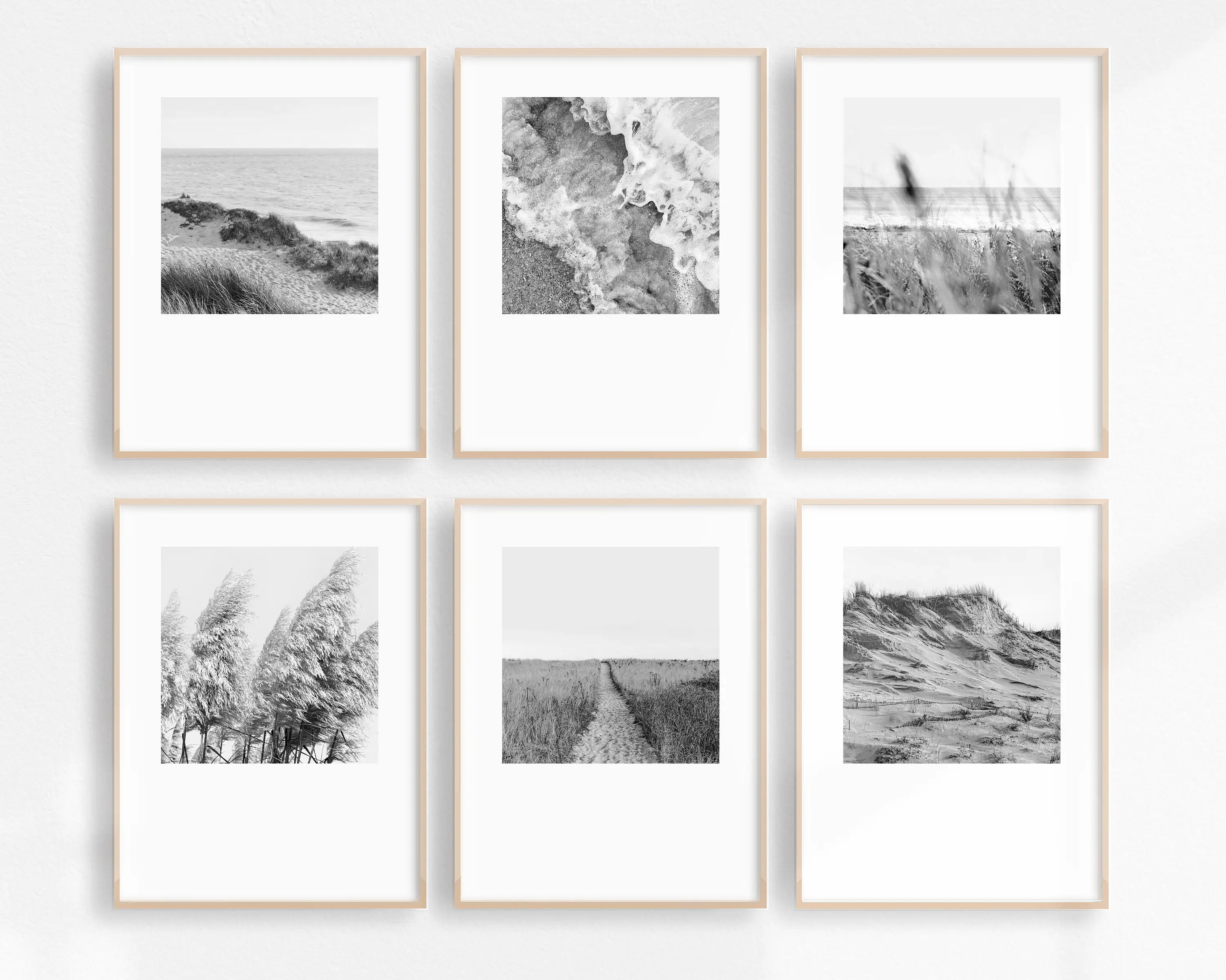 

Summer Beach Wall Art Posters Black and White Print Pictures Hay Artwork Mural Seascape Canvas Painting Nordic Poster Home Decor