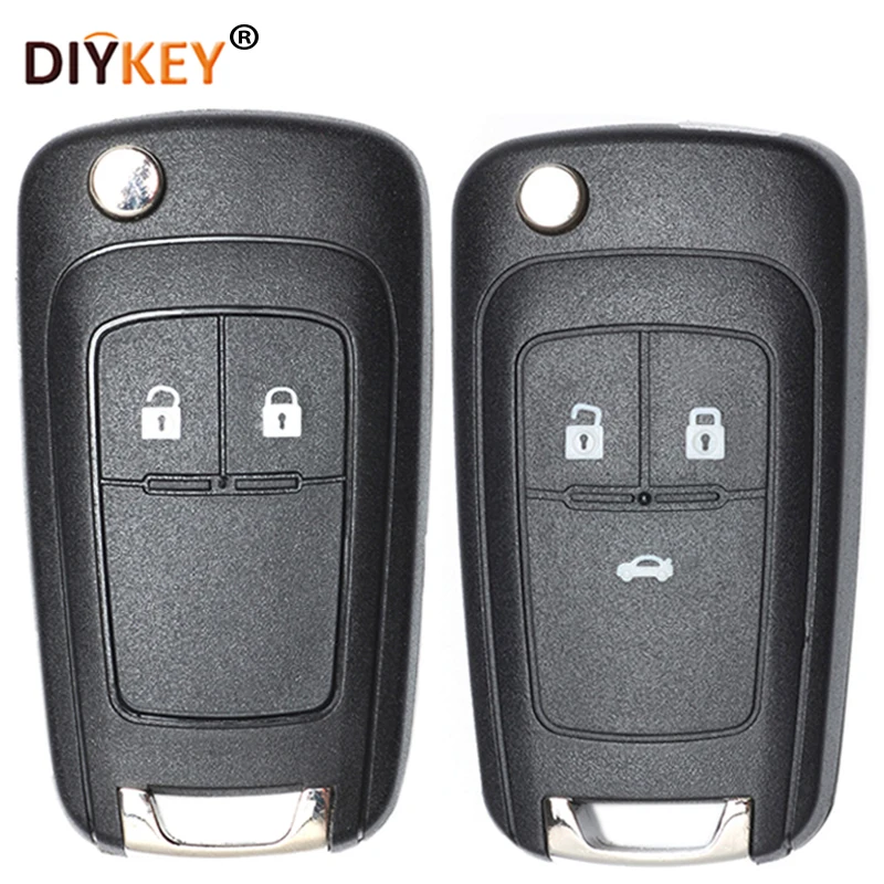 

DIYKEY 2/3 Button Remote Key Fob 433Mhz/315MHz ID46 Chip for Opel Vauxhall Astra J Corsa E Insignia 2010-2015 HU100 Blade Uncut