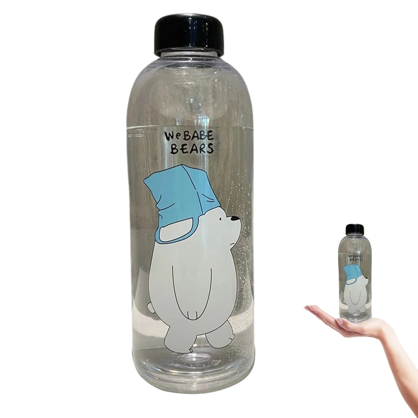 Горячая милая бутылка для воды 1000 мл портативная спортивная герметичная уличная