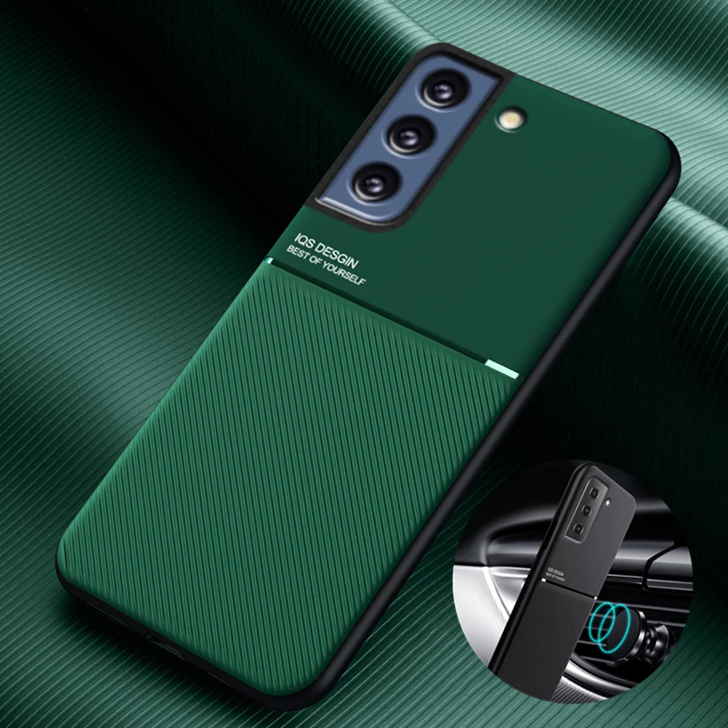 Кожаный чехол с магнитной пластиной для Samsung Galaxy S 21 FE S21FE S 21FE S 21FE