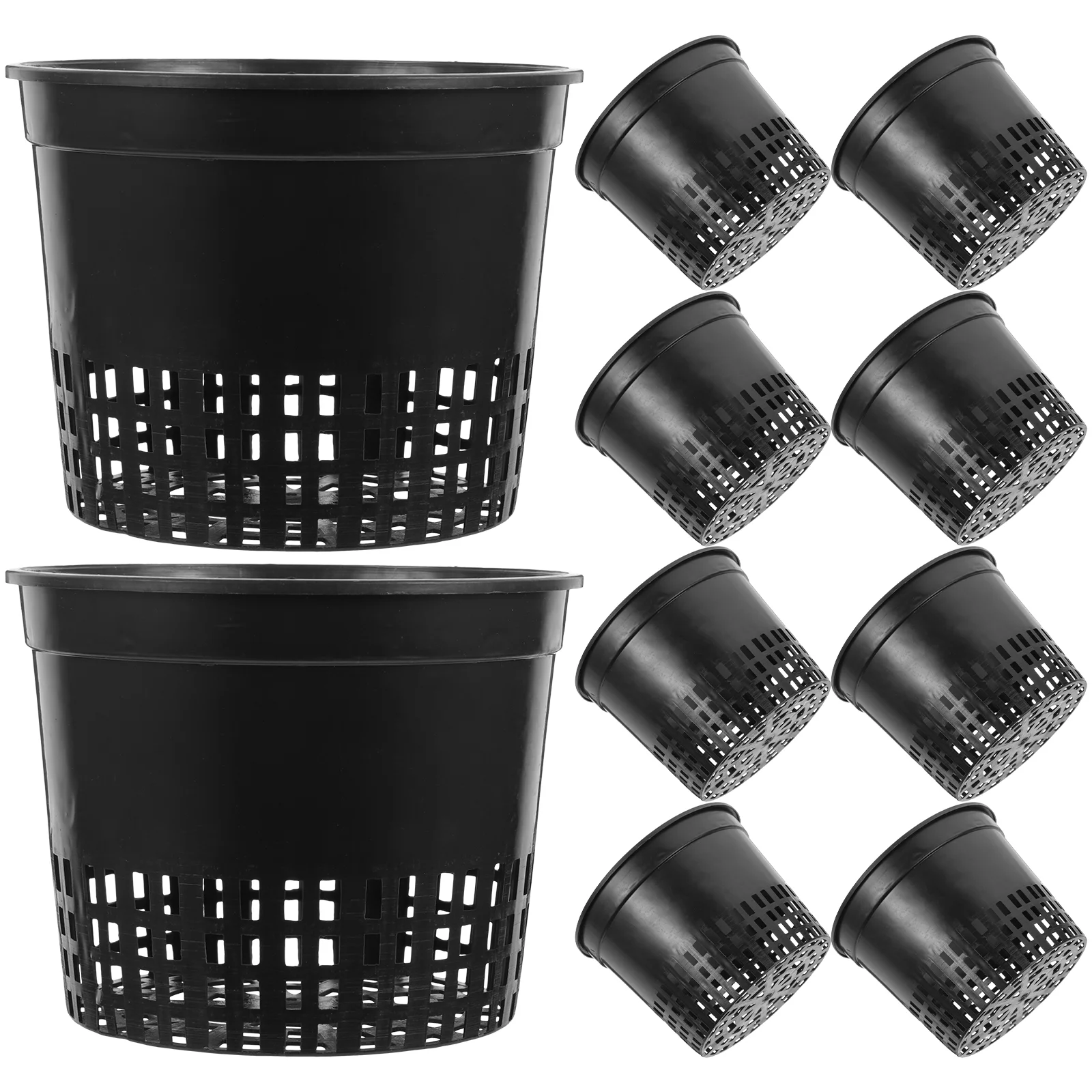 

10pcs Garden Net Cups Pot Slotted Mesh Net Cups Nursery Pots Bucket Basket for Gardening Hydroponics Aquaponics Orchids