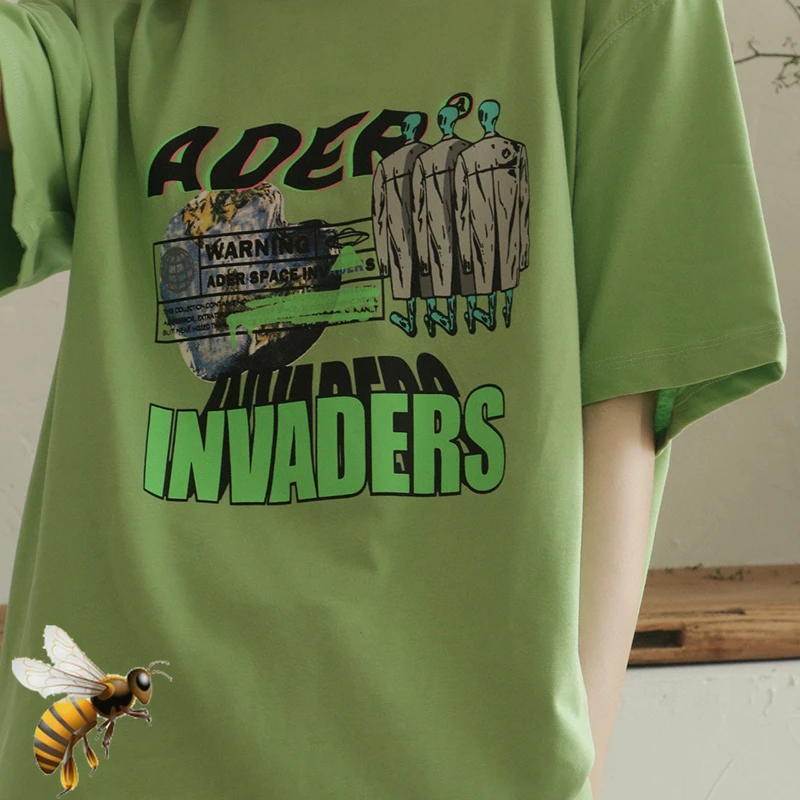 

New ADER T Shirt Men Women Casual Tops Tees O-Neck Tshirt Spring Summer KOREA Casual Adererror T-shirts