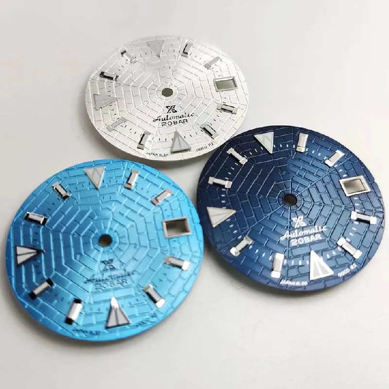 28.5MM watch dial Mechanical watch green luminous dial Suitable for Japanese NH35/NH36/4R movement Watch Accessories