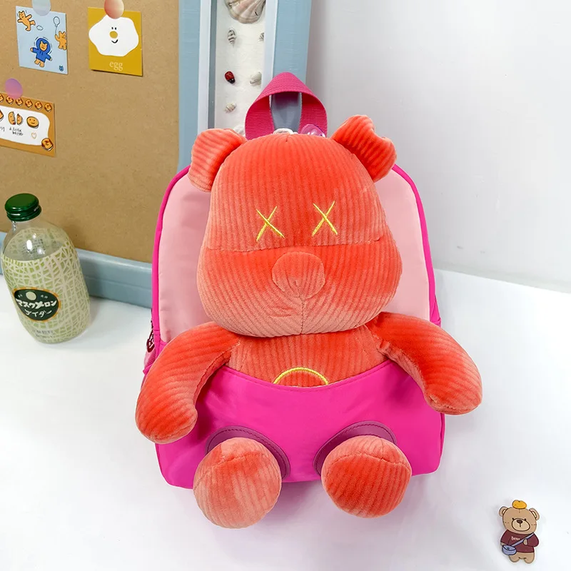 New Cartoon Bear backpacks for children Toy Patch Child backpack Cute Small kids backpack 6 Color High quality Children bag