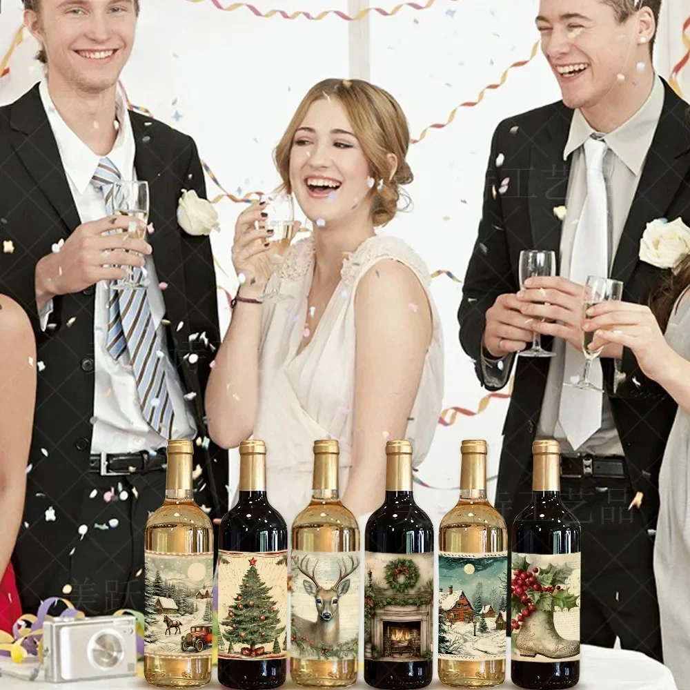 9 шт. наклейки на бутылки вина