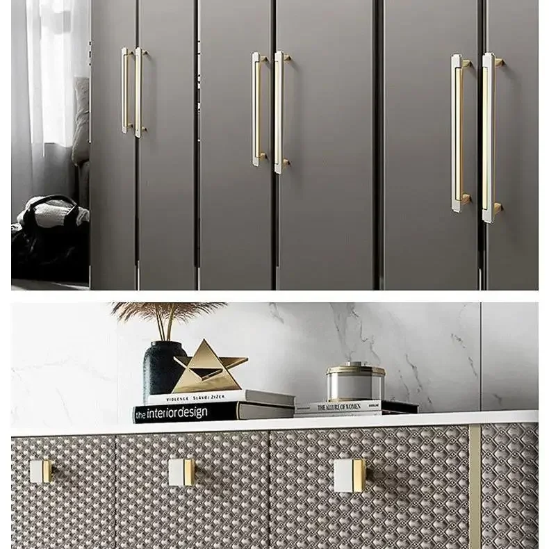 Модные золотые кухонные ручки для шкафа выдвижного ящика комода металлическая