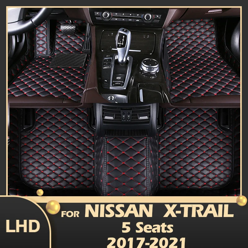 

Car Floor Mats For Nissan X-Trail Five Seats 2017 2018 2019 2020 2021 Custom Auto Foot Pads Carpet Cover Interior Accessories