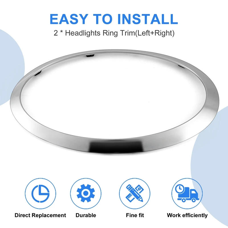 Для MINI Cooper F55 F56 F57 03-18 хромированная Левая Правая передняя фара рамка кольцо для