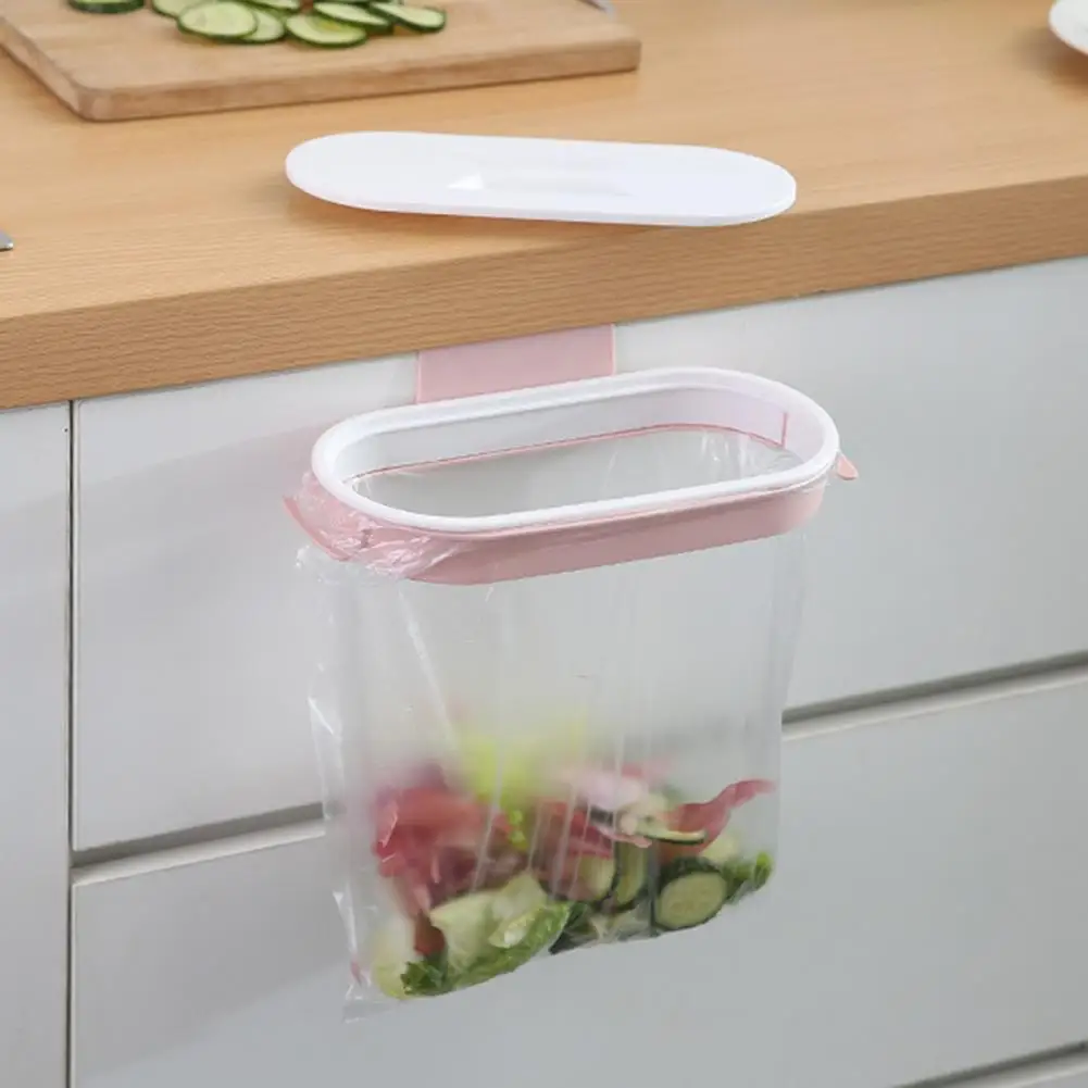 

Garbage Bag Holder High Durability PP with Lid Storage Shelf Trash Bag Rack Trash Bag Rack for Home