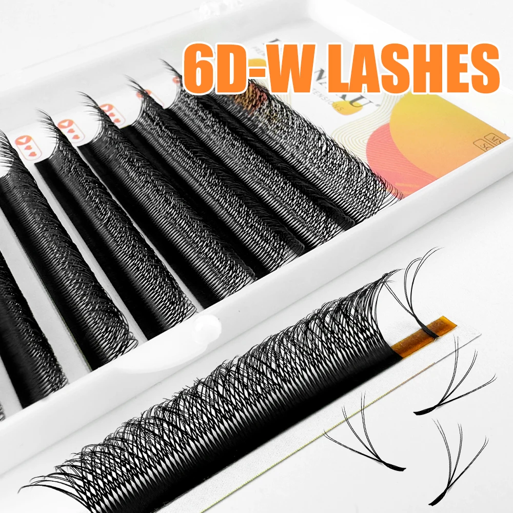 

LAKANAKU Automatic Flowering W Shape Bloom 3D 4D 5D 6D Premade Fans Eyelashes Extensions Natural Soft Light Individual Lashes