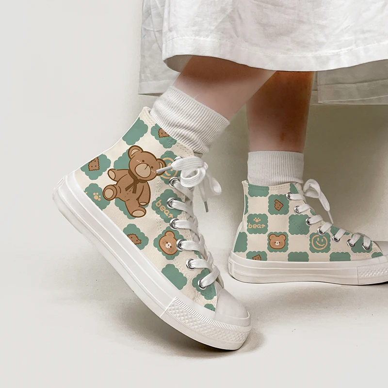 Женские кроссовки на плоской подошве Amy and Michael парусиновые с высоким берцем и