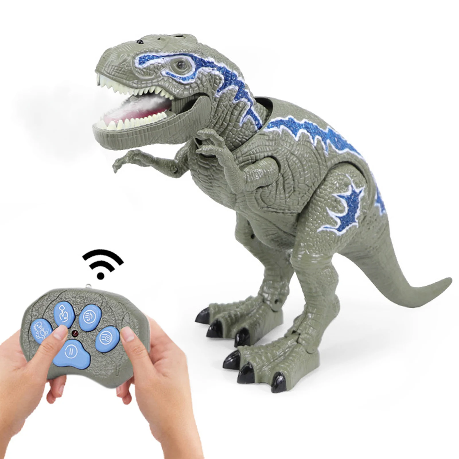

Remote Control Animal Model Electric RC Dinosaur Kids Pet Toys Tyrannosaurus Rex Eyes Shine Walk Sounds For Boy Children Gift