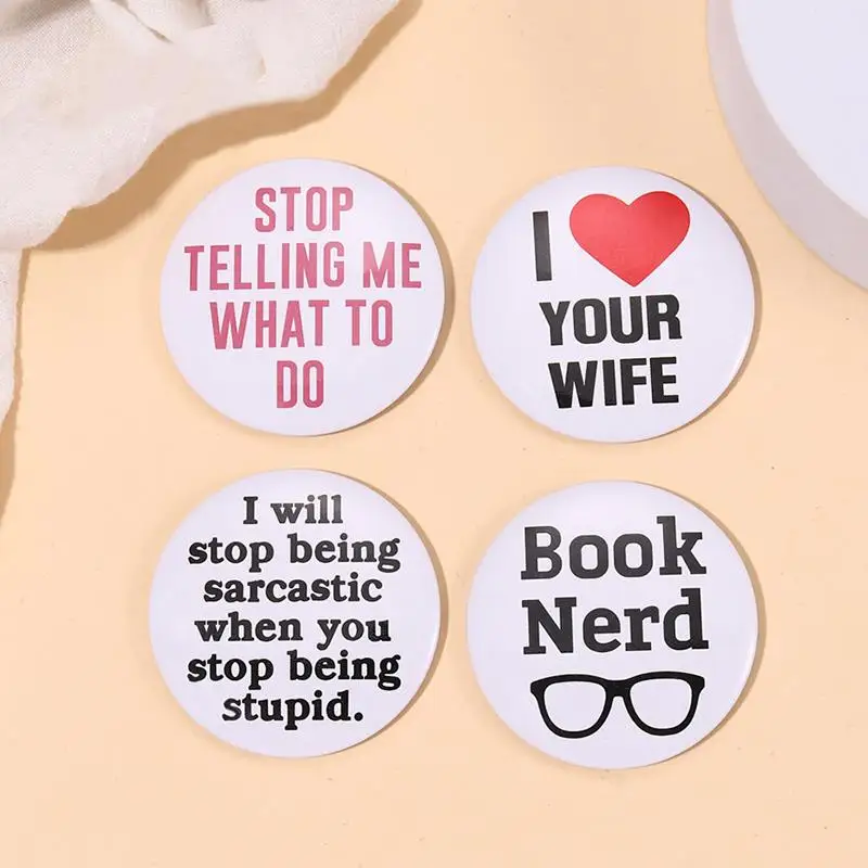 30 стилей забавные жестяные булавки в виде книги глаз I Hate школьная брошь на лацкан