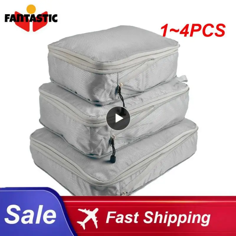 

1 ~ 4 шт. Вместительная дорожная сумка для хранения, компрессионная упаковка, кубический Складной Водонепроницаемый чемодан, нейлоновая Портативная сумка для багажа