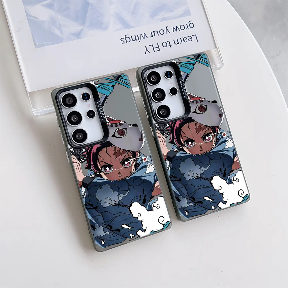 Фото Чехол для телефона Kimetsus No Yaiba для Samsung Galaxy S25 S24 S23 S22 S21 S20 Note20 FE Ultra Plus 4G 5G с защитой от падения, матовая задняя крышка №1