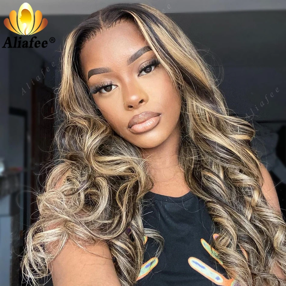 

Highlight Wig Human Hair Wig 13X4 Lace Frontal Wigs Honey Blonde Colored 13X6 P1B/27 Color Body Wave Wigs 5X5 Lace Closure Wigs