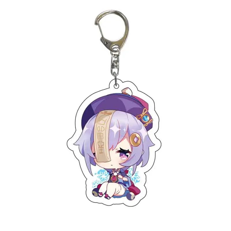 

Anime Keychain Genshin Impact Venti Paimon Player Diluc Klee Man KeyChains for Women Accessories Cute Bag Pendant Key Chain Gift