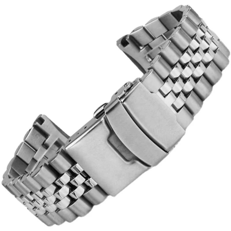 Stainless Steel Watch Strap Bracelet 22mm Women Men Silver Solid Metal Watchband Accessories For Seiko Turtle SRP773 /774/777