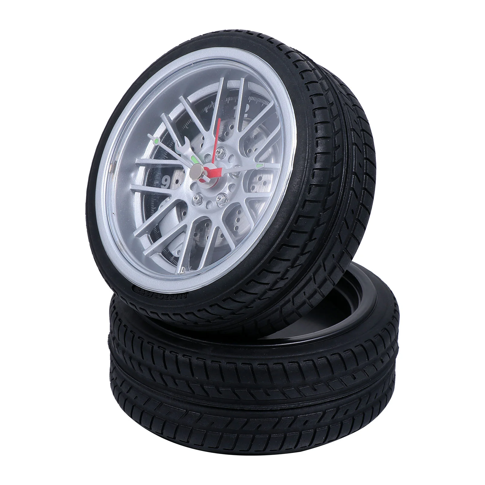 

Clock Alarm Bedside Silent Household Tire Desktop Desk Simulation Tyre Table Time Sleeper Heavychildrendesign Loud Wakebedroom