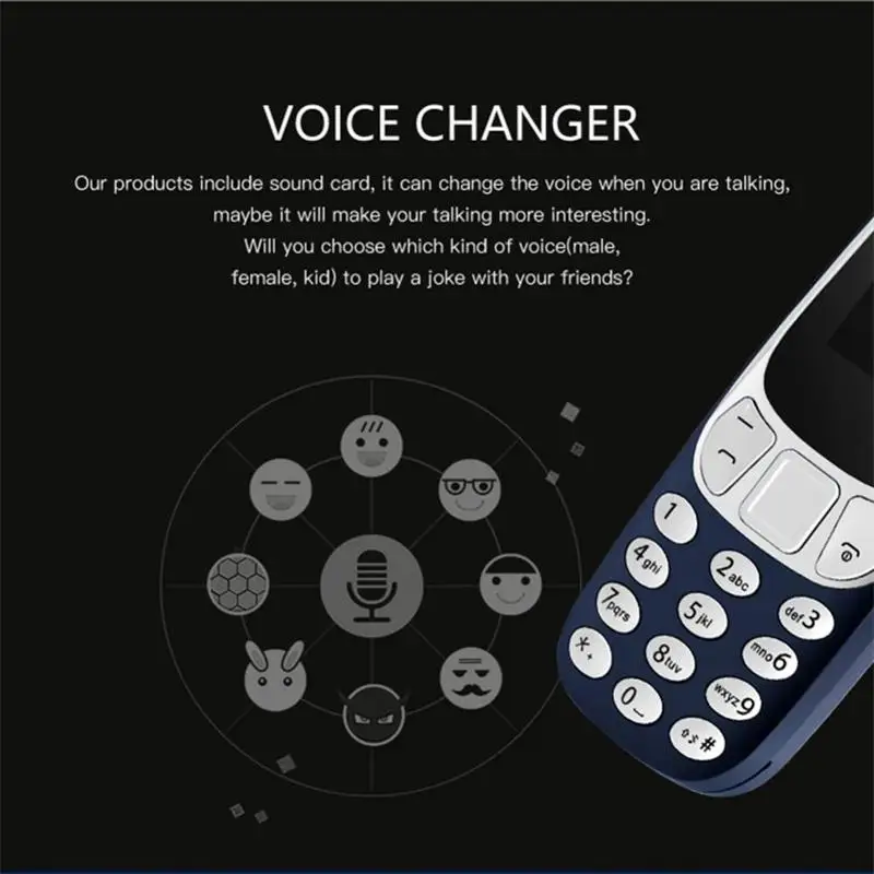 L8star BM10 Мини-мобильный телефон с двумя SIM-картами, MP3-плеером, FM, разблокировкой, изменением голоса при наборе номера, гарнитурой GSM включена.