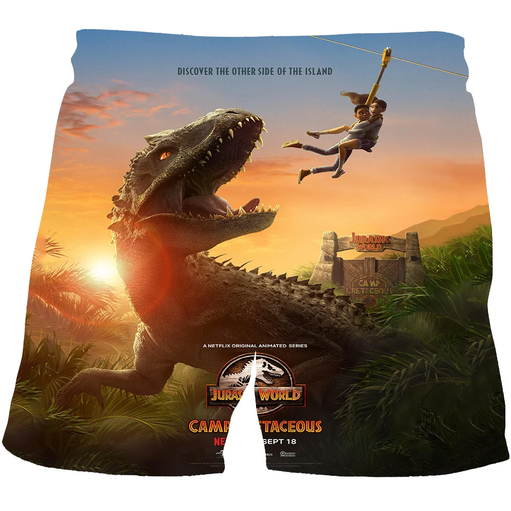 

Teen Cartoon Shorts Kids Dinosaur Print Short Pants For Boys Girls Children Summer Short Pants Jurassic World Dominion Shorts