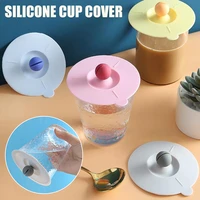 creative silicone cup lid universal sealed leakproof dustproof mug cover durable heat resistance water cup cover