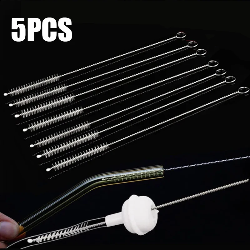 

1/3/5Pcs Stainless Steel Drinking Straws Cleaning Brush 24CM Straw Pipe Brush Long Handle Straws Cleaning Brushes Cleaning Tools