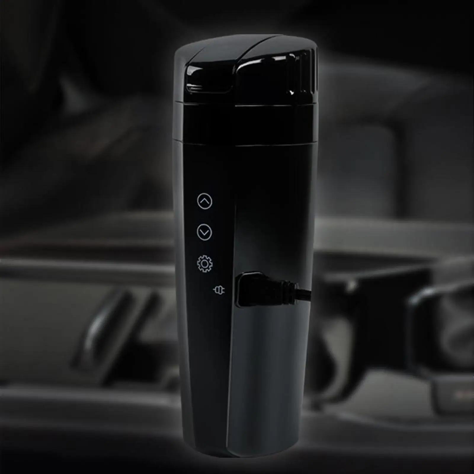 

60W Portable Car Heating Cup Car Heated Mug Stainless Steel Travel Electric Coffee Cup Integrated Design