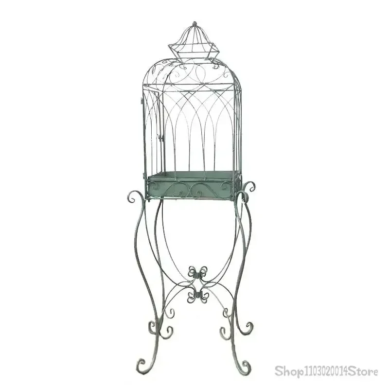 Креативная большая клетка для птиц в европейском стиле подставка цветов