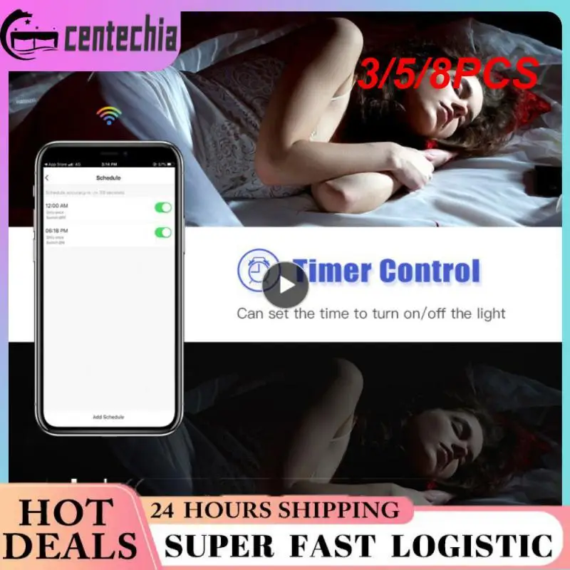 

3/5/8PCS 9w Night Lamp Dimmable Rgbcw Intelligent Led Lamp Voice Control Wifi Diy With Alexa Siri Google Home E27