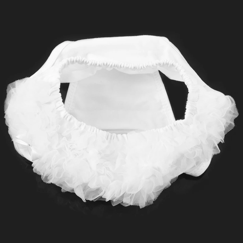 2X White Baby Girl Ruffle Bloomers Panties Diaper Cover Image S images - 6