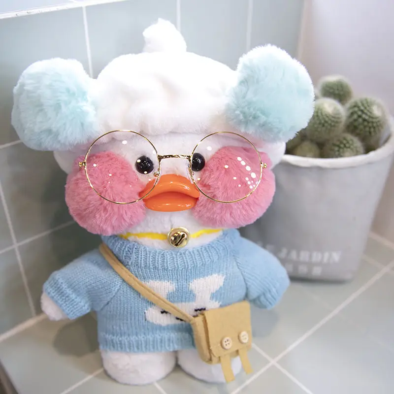 

30CM Pink LaLafanfan Kawaii Cafe Mimi Yellow Duck Plush Toy Cute Stuffed Doll Soft Animal Dolls Kids Toys Birthday Gift for Girl