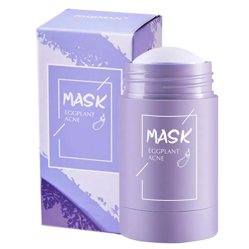 

Маска для лица с баклажаном, твердая грязь, средство для удаления черных точек, контроль жирности, Очищение лица, отбеливание, уход за кожей