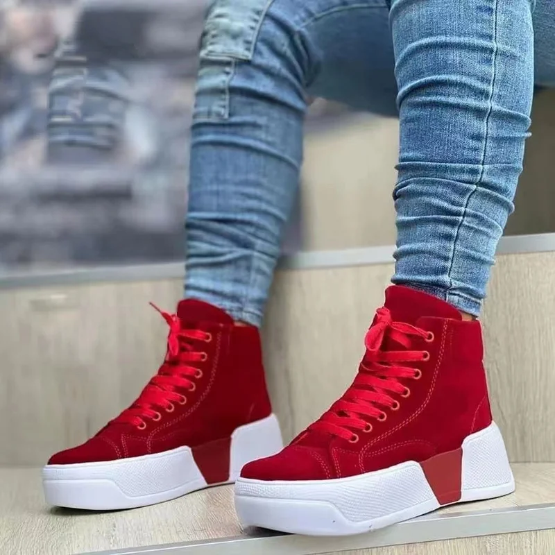 2022 Canvas Sneakers Women Shoes Canvas Shoe Casual Women Sport Shoes Flat Lace-Up Adult Casual Shoes Breathable Large Size36~42