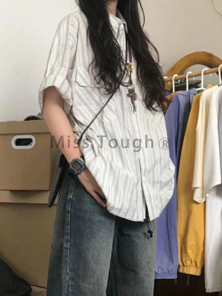 Женская Полосатая футболка с коротким рукавом повседневная дизайнерская в