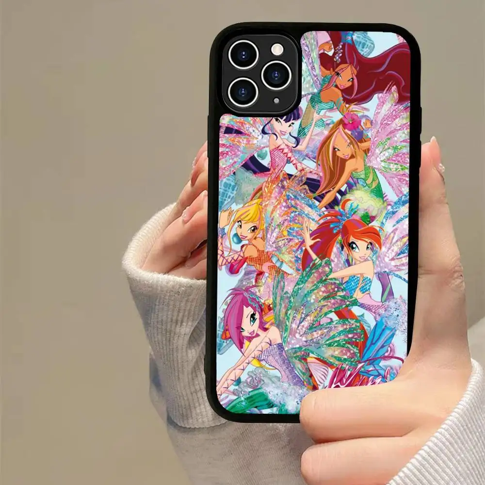 Стильный и милый чехол Winx Club для iPhone 17 Air 16 15 14 13 12 11 Pro Max, противоударный, из TPU+PC, с защитой задней панели (art.: 3920dae3ecb85) - 3920dae3ecb85