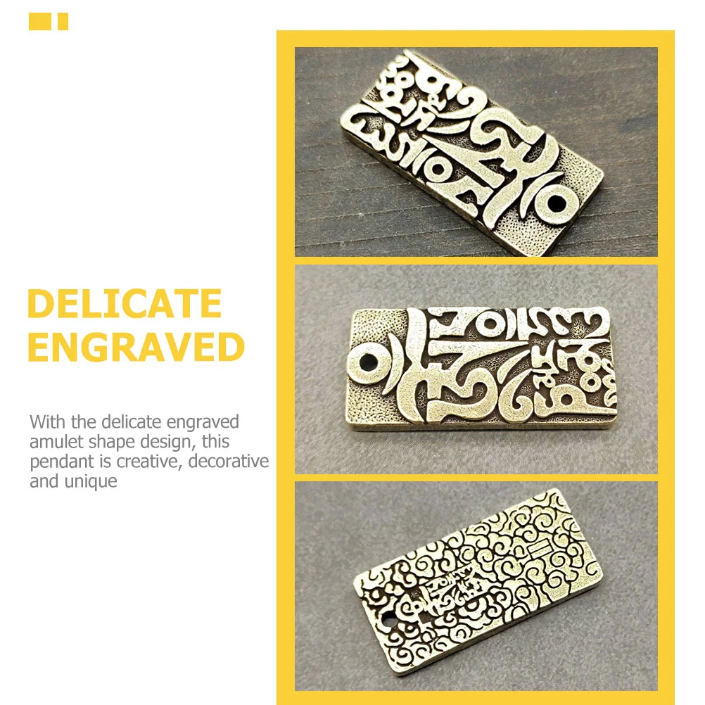4 шт. амулет кулон шесть символов припрей брелоки DIY ремесла цепочка подвески