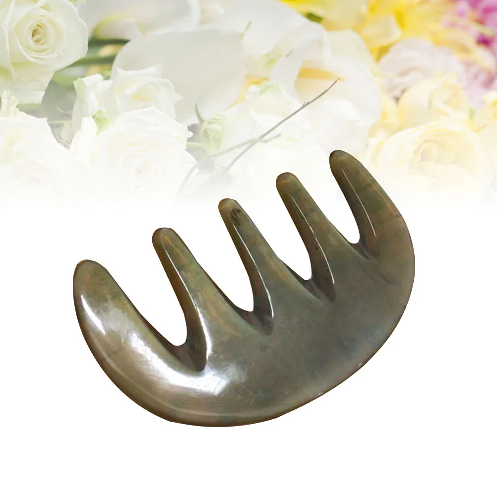 

Comb Hair Scalp Horn Wide Tool Combs Claw Scrapping Five Head Handmade Ox Acupressure Wave The Sha Gua Buffalo Women Guasha
